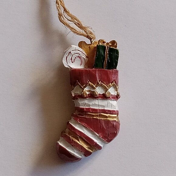 ๐ฏ 10 for $12 / Small Vintage Stocking Christmas Tree Ornament - Picture 6 of 10